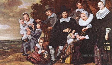  siècle - Groupe de famille dans un paysage 1648 portrait Siècle d’or néerlandais Frans Hals